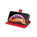Pikkukuva 4 / 4: iPhone XS Max Plånboksfodral Läder med Stativ - Röd Red