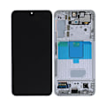 Pikkukuva 1 / 7: Samsung Galaxy S22 Skärm med LCD Display Original - Vit/Cream/Blå White