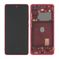 Samsung Galaxy S20 FE 5G Skärm med LCD Display Original - Röd Wine red
