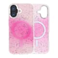 Glitter Skal MagSafe och Diamanter för iPhone 17 - Rosa rosa