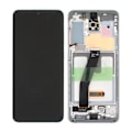 Miniatyrbillede 1 af 5: Samsung Galaxy S20 4G/5G (G980/G981) Skärm med LCD Display Original - Vit White