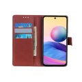 Miniatyrbillede 3 af 4: Xiaomi Redmi Note 10 5G Plånboksfodral med Stativ - Brun Brown