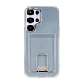 Miniatyrbild 2 av 3: Samsung Galaxy S23 Ultra Mobilskal med Korthållare och Stativ - Transparent Transparent