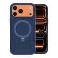 Mobilskal Mecha-stil med Roterbart Stativ till iPhone 17 Pro Max och 18 Pro Max - Blå