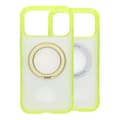 Mat MagSafe cover med ringstativ til iPhone 17 Pro Max og 18 Pro Max - Gul gul