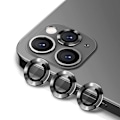 Miniatyrbillede 2 af 2: iPhone 12 Pro Max Linsskydd med Metallram - Grå (3-pack) Grey