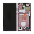 Pikkukuva 5 / 5: Samsung Galaxy S22 Ultra (S908B) Skärm med LCD Display Original - Burgundy Red