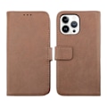 Miniatyrbild 1 av 5: iPhone 14 Pro Plånboksfodral Läder Rvelon - Brun Brun