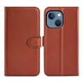 iPhone 14 Plånboksfodral med Stativ - Brun Brun