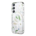 Pikkukuva 2 / 3: Samsung Galaxy S24 Plus Mobilskal Magnet - Blommor Vit Multicolor