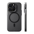 Pikkukuva 1 / 4: iPhone 15 Pro Mobilskal Korrugerad med Magsafe Rvelon - Svart Black