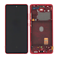 Pikkukuva 1 / 5: Samsung S20 FE 4G Skärm med LCD Display Original - Röd Wine red
