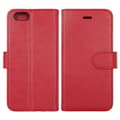 iPhone 6/6S Plånboksfodral Läder med Stativ - Röd Red