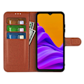 Pikkukuva 2 / 5: Xiaomi Redmi 10 5G Plånboksfodral med Stativ - Brun Brown