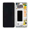 Miniatyrbillede 1 af 5: Samsung Galaxy S10 Skärm med LCD Display Original - Vit White