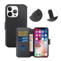 Miniatyrbild 5 av 5: iPhone 15 Pro Max Plånboksfodral Läder Rvelon - Svart Svart