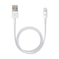 USB A till Lightning Kabel 2 Meter - Vit Vit