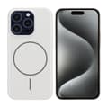 iPhone 15 Pro Skal MagSafe, Blankt Enfärgat - Vit White