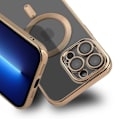 Miniatyrbillede 2 af 5: Luxury Mobilskal med Magsafe iPhone 13 Pro Max - Guld Gold