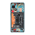 Pikkukuva 3 / 3: Huawei P30 Pro Skärm med LCD Display + Batteri Original - Crystal Silver
