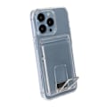 Miniatyrbild 4 av 4: iPhone 14 Pro Max Mobilskal med Korthållare och Stativ - Transparent Transparent