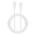 Rvelon Laddkabel USB C till USB C Silikon 60W - 1M Vit Vit