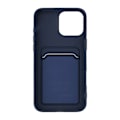Miniatyrbillede 3 af 4: iPhone 16 Pro Max Mobilskal Silikon med Korthållare - Blå Blue