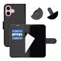 Miniatyrbillede 5 af 5: iPhone 16 Plånboksfodral med Stativ - Svart Black