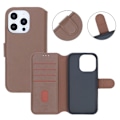 Miniatyrbillede 5 af 5: iPhone 16 Pro Plånboksfodral Äkta Läder Rvelon - Brun Brown