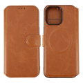 Miniatyrbillede 1 af 11: iPhone 15 Pro Max Plånboksfodral med Magsafe Rvelon - Brun Brown