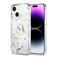 Miniatyrbild 1 av 3: iPhone 14/15 Plus Mobilskal MagSafe - Blommor Vit multifärg
