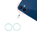 Miniatyrbild 2 av 2: iPhone 12 Mini Linsskydd med Metallram - Grön (2-pack) Grön