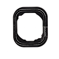 Miniatyrbillede 1 af 2: Klister/Gummipackning iPhone 6/6 Plus Hemknapp White