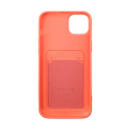 Miniatyrbild 3 av 4: iPhone 14 Silikonskal med Korthållare - Orange Orange