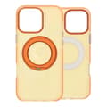 Stöttåligt skal med roterbart stativ för iPhone 16 Pro - Orange orange
