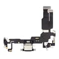 Laddkontakt med Flexkabel till iPhone 15 Plus - Svart Black