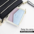 Miniatyrbild 3 av 5: Liten plånbok för kvinnor Äkta hållare Organizer Fickkompakt Bifold Dam Mini Handväska,11.5cm*9cm*2cm