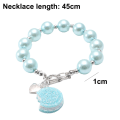 Miniatyrbilde 2 av 5: 10mm Perle Armbånd, Barnearmbånd med Perler, Julegave f