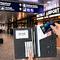 Miniatyrbillede 5 af 5: Pasportmappe til Mænd og Kvinder, RFID Pas & Vaccinationskort Holder Combo, med Kreditkort Holder, med Lynlås Lomme