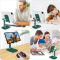 Miniatyrbilde 6 av 7: Bordtelefonholder, nettbrettholder Sammenleggbar smarttelefonholder med justerbar høyde og vinkel, dockholder for iPad-nettbrettsmarttelefoner (4-10,5 tommer)