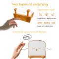 Miniatyrbild 3 av 7: Toast bröd nattlampa USB laddning clap timing ljus singel