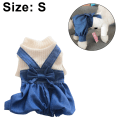 Miniatyrbilde 2 av 6: Pet Bomulls Denim Jeans Blå Stropp Hel Dress Sommer Tynn