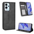 För ZTE Blade V40 Pro magnetspänne retro textur läderfodral svart