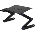 Miniatyrbild 1 av 8: Adjustable Laptop Stand f Foldable Laptop Stand for Bed with 2 CPU Cooling Fans & Mouse Pad