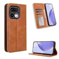 Kompatibel med Realme 16 Pro 5G Läderfodral Plånboksställ Retro Textur Telefonfodral Brun