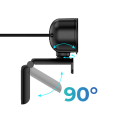 Miniatyrbilde 4 av 5: eMeet 1080P webkamera - C980PRO webkamera med mikrofon og høyttaler, full HD webkamera med linsedeksel, 90° synsfelt, automatisk lyskorreksjon, plugg