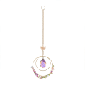 Miniatyrbilde 1 av 5: Krystallglassprisme Ball Suncatcher Lotus Dobbel Sirkel Hage