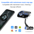 Miniatyrbild 8 av 8: Bluetooth FM-sändare för bil, trådlös Bluetooth 5.0 bilradioadapter Sändare QC 3.0 Dubbla USB billaddarsatser med handsfree samtalsmusik