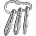 Miniatyrbillede 1 af 8: 4 stk. Karabinhager Hængekøje Låse Solid Metal D Clips med