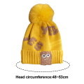 Miniatyrbilde 2 av 5: Vinterkabel strikket Pom Beanie Hat, Barnelue